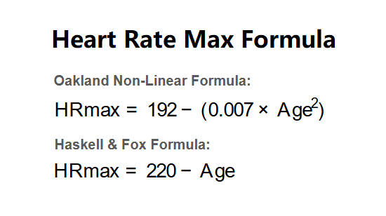 Heart Rate Maximum Formula