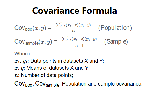Covariance Formula