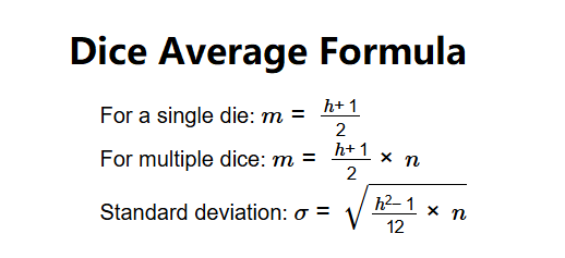 Dice Average Formula