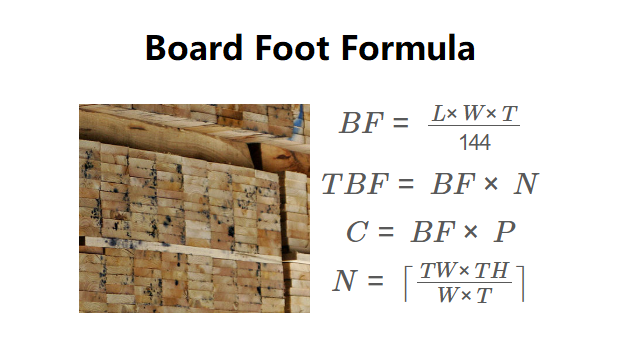 Board Foot Formula