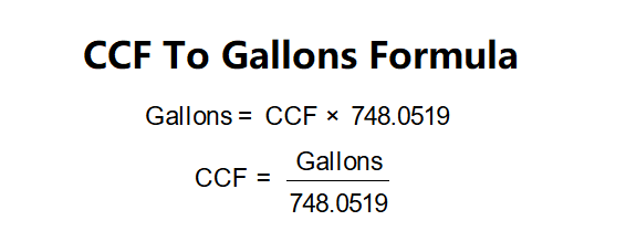 CCF to Gallons Formula