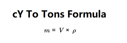 Cubic Yards to Tons Formula