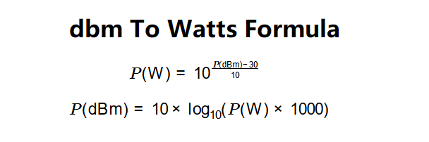 dBm to Watts Formula