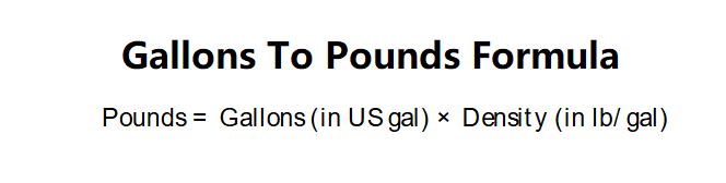 Gallons to Pounds Formula