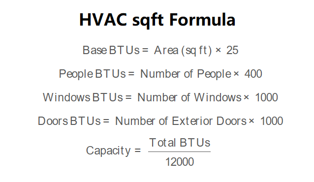 HVAC Calculation Formula