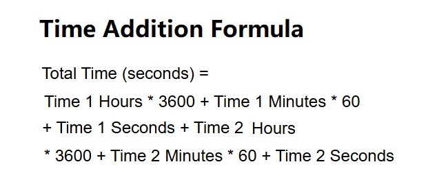 Time Addition Formula