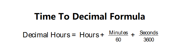 Time to Decimal Formula