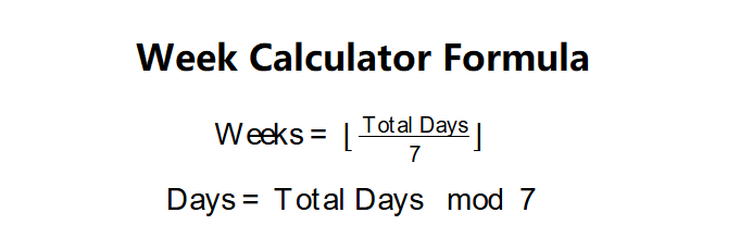 Week Calculator Formula
