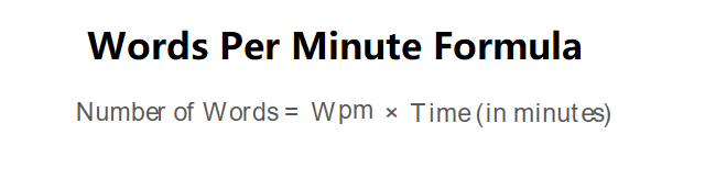 Words per Minute Formula