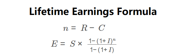 Lifetime Earnings Formula