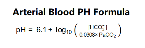 Arterial Blood pH Formula
