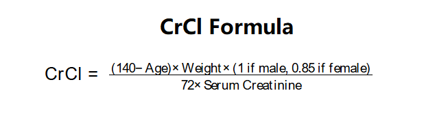 Creatinine Clearance Formula