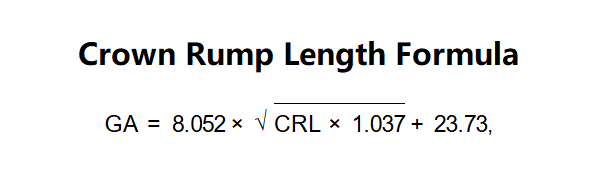Crown-Rump Length Formula