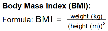 Geriatric BMI Calculator Diagram
