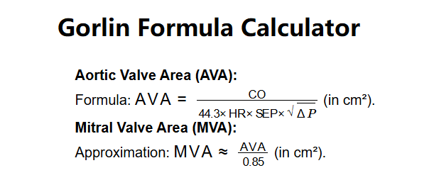 Gorlin Formula Calculator Diagram