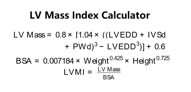 LV Mass Index Calculator