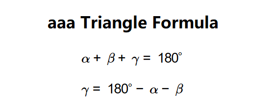 AAA Triangle Formula