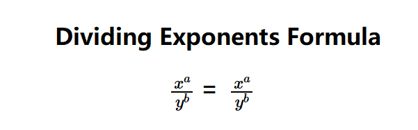 Dividing Exponents Formula