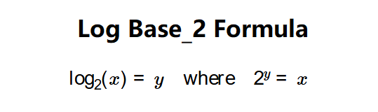 Log Base 2 Formula
