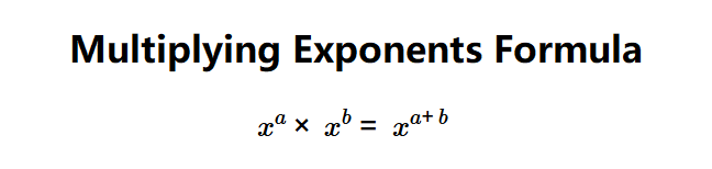 Multiplying Exponents Formula