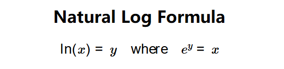 Natural Log Formula